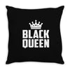 strictly for black queens Throw Pillow