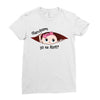 April Peeking Out Baby Girl in Spanish Ladies Fitted T-Shirt