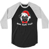 bah hum pug scrooge grinch christmas 3/4 Sleeve Shirt