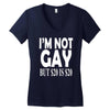 new i'm not gay but $20 is $20 Women's V-Neck T-Shirt