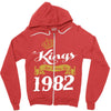 kings are born in 1982 Zipper Hoodie