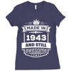 Made In 1943 And Still Awesome Ladies Fitted T-Shirt