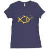 gold fish Ladies Fitted T-Shirt