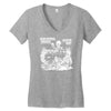 1955 old school hot rod outlaw gasser drag car blower Women's V-Neck T-Shirt