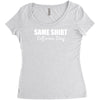 same shirt different day Women's Triblend Scoop T-shirt