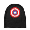 captain america dying bleeding logo Baby Beanies