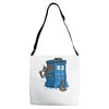 who icide booth Adjustable Strap Totes