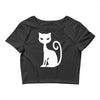 white cat funny Crop Top