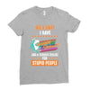walk away i have anger issues and a serious dislike for stupid people Ladies Fitted T-Shirt
