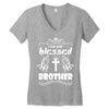 I Am One Blessed Brother Women's V-Neck T-Shirt