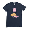 ice cream ghost Ladies Fitted T-Shirt