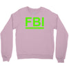 mens fbi print casual slim Crewneck Sweatshirt
