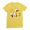 calvin hobbes Ladies Fitted T-Shirt