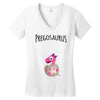 Pregosaurus Girl Women's V-Neck T-Shirt