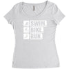 v6 swim bike run Women's Triblend Scoop T-shirt