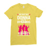 Donna And Dynamos White Letter Ladies Fitted T-Shirt