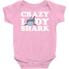 crazy lady shark Baby Bodysuit