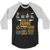 Born June Multitasking Problem Solving Tees 3/4 Sleeve Shirt