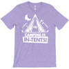 white ink camping is in tents funny T-Shirt