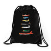angry planes Drawstring Bags