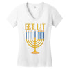 get lit Women's V-Neck T-Shirt