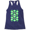 sad alien and daisy nineties grunge pattern Racerback Tank