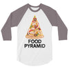 pizza lover's food pyramid 3/4 Sleeve Shirt
