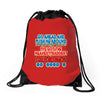 push me around grandma Drawstring Bags