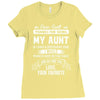 Dear Aunt, Thanks For Being My Aunt, Love, Your Favorite Ladies Fitted T-Shirt
