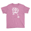a skeleton crawling Youth Tee