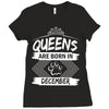 Queens Are Born In December Ladies Fitted T-Shirt