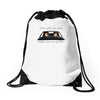 shotgun shuts his cakehole Drawstring Bags