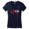 love and a dog life Women's V-Neck T-Shirt
