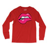 sexy lip biting Long Sleeve Shirts