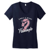 single flamingle Women's V-Neck T-Shirt