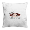 December Peeking Out Baby Girl Throw Pillow