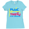 music is my drug Ladies Fitted T-Shirt