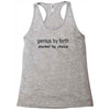 genius by birth slacker by choice t shirt large funny nerd tee slacker Racerback Tank