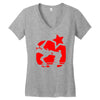 eric cantona, kungfu, manu Women's V-Neck T-Shirt