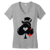poker hat ace of spades Women's V-Neck T-Shirt
