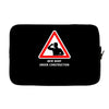 body under construction road sign Laptop sleeve