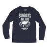 sundays are for football foot ball Long Sleeve Shirts