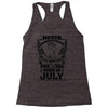 Never Underestimate Dog Rescuer Who Was Born July Racerback Tank