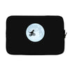 Biker Dinosaur - Dinosaur Riding A Bike To The Moon Laptop sleeve