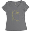 golden spiral Women's Triblend Scoop T-shirt
