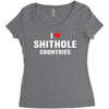 I Love Shithole Countries Women's Triblend Scoop T-shirt