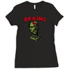 zombie brains Ladies Fitted T-Shirt