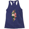 breast cancer flowers Racerback Tank