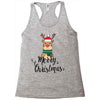 merry cristmas reindeer Racerback Tank