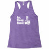 v6 eat sleep shoot Racerback Tank